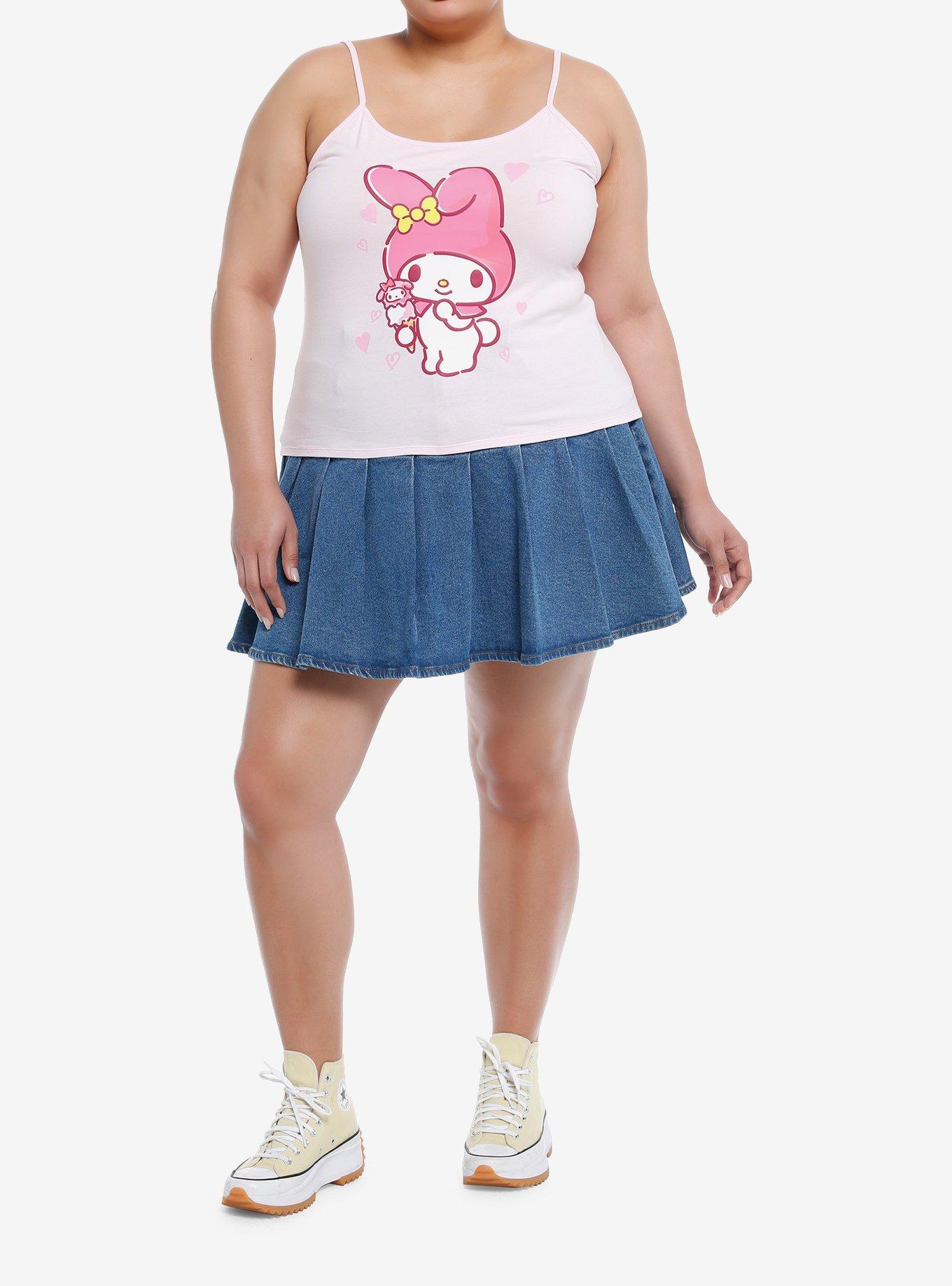 My Melody Hearts Ice Cream Girls Crop Cami Plus Size, , hi-res