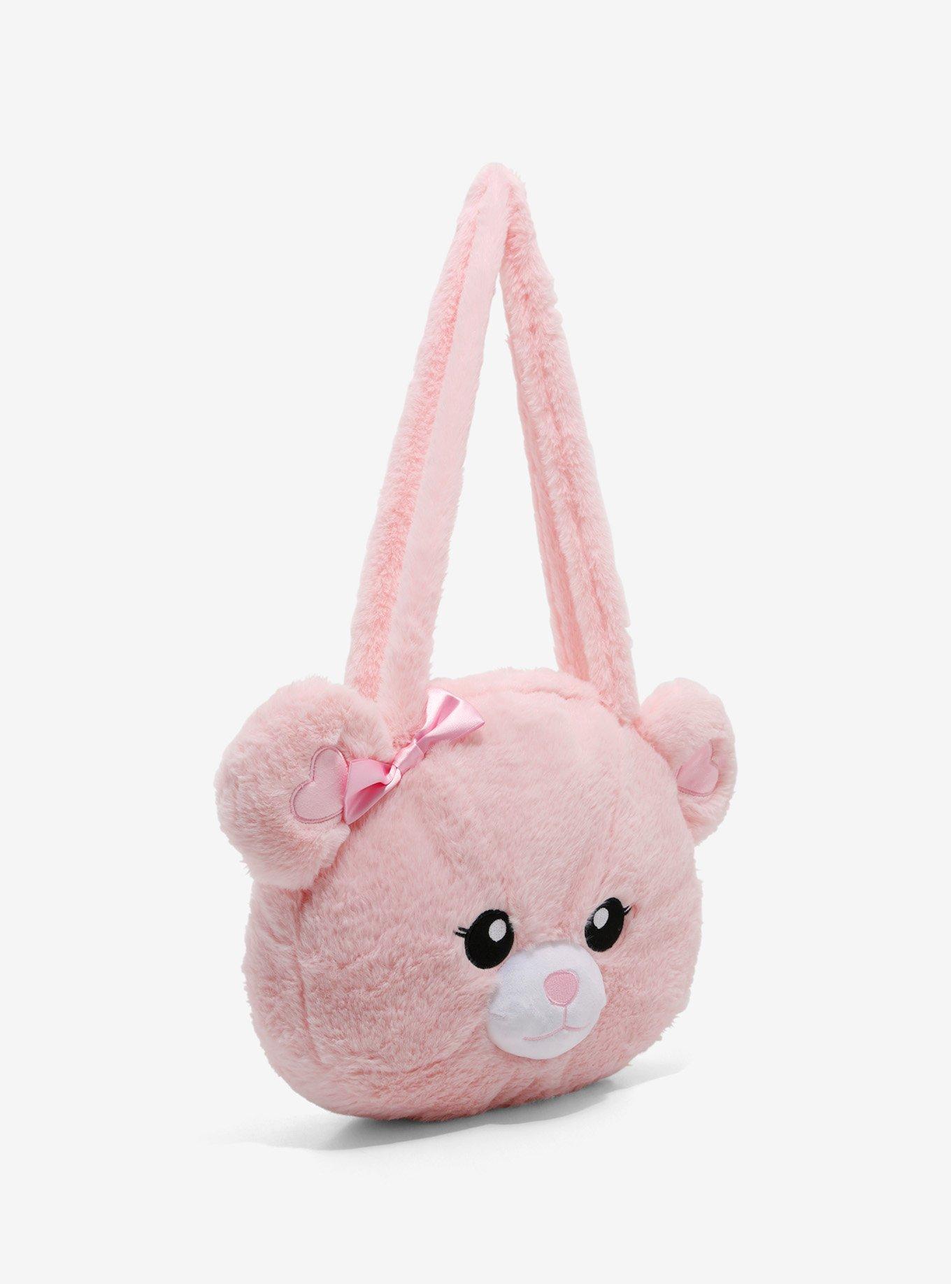 Pink Bear Plush Tote Bag, , hi-res