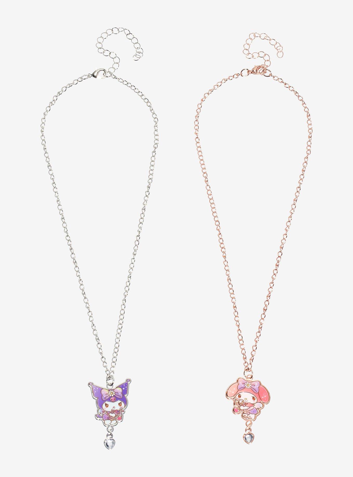 My Melody & Kuromi Cupid Best Friend Necklace Set, , hi-res