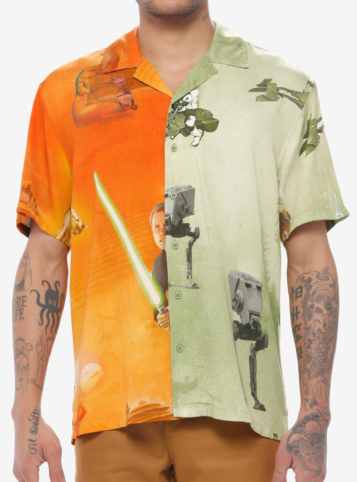 Our Universe Star Wars Tatooine Endor Split Woven Button-Up, , hi-res