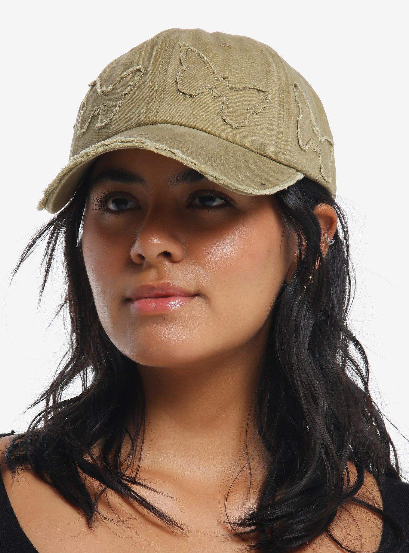 Green Butterfly Patch Dad Cap, , hi-res