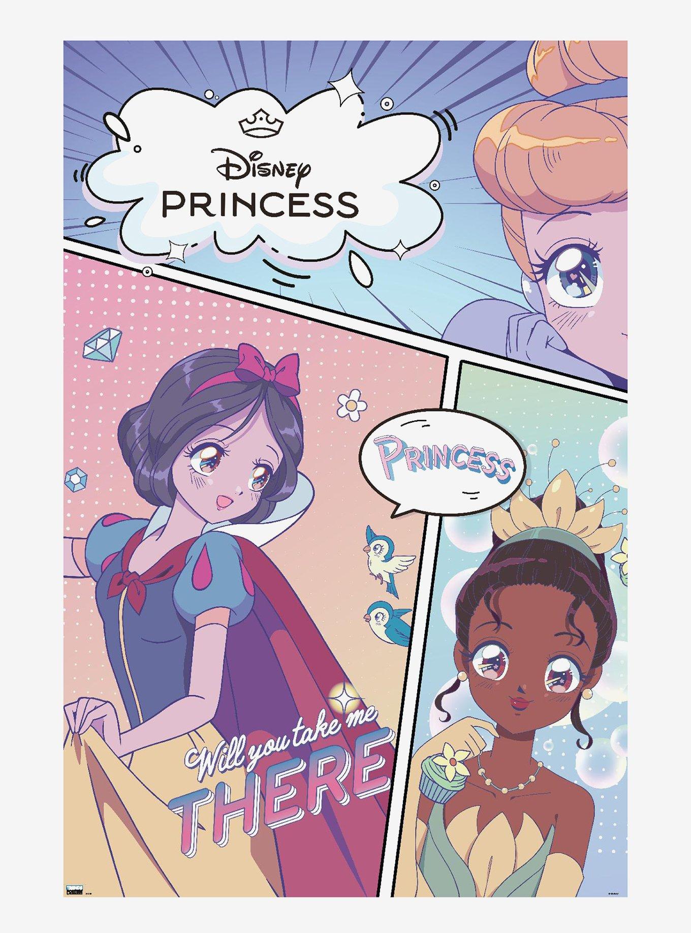 Disney Princess Manga Faces Poster, , hi-res