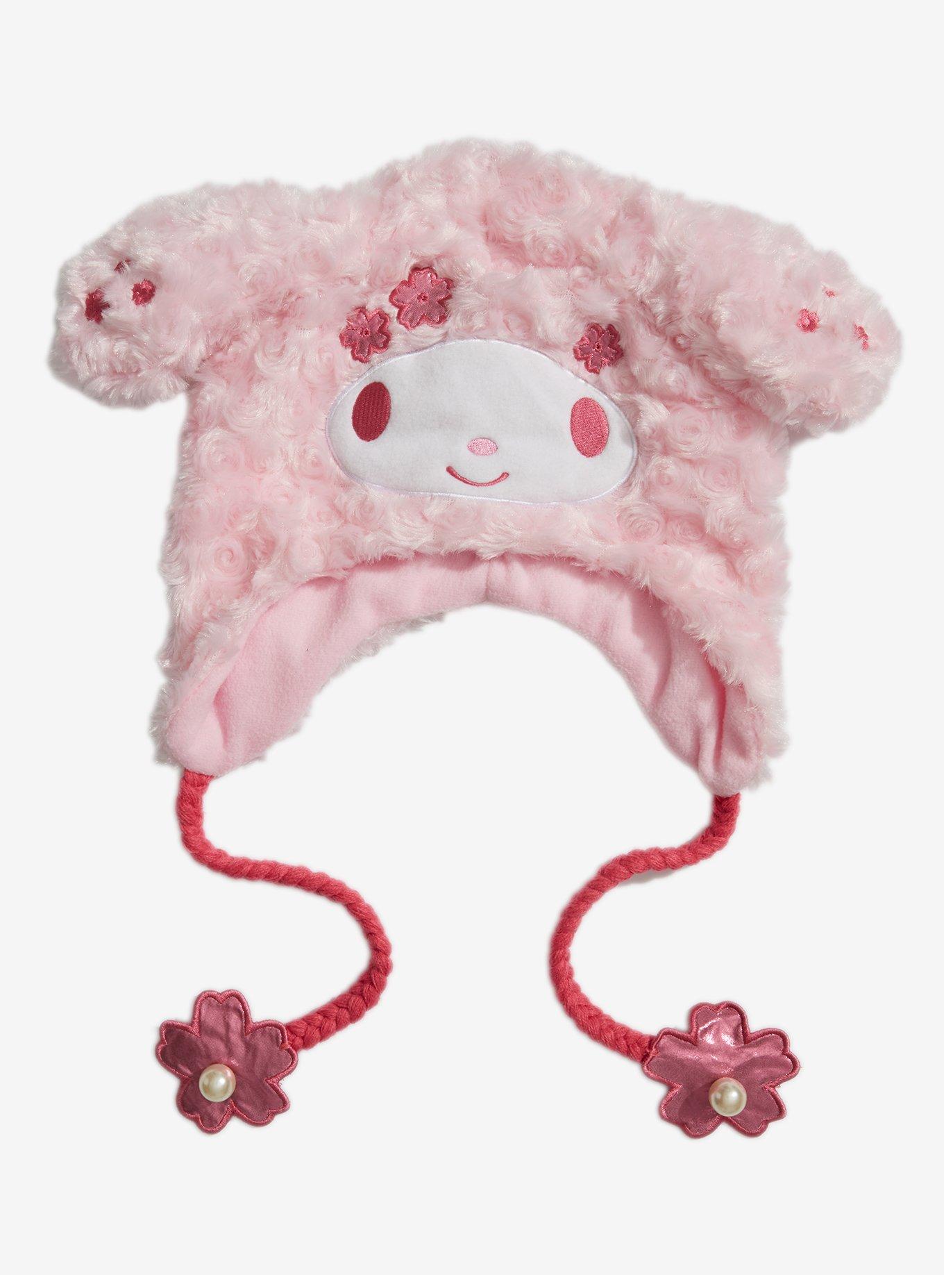 My Melody Sakura Fuzzy Tassel Beanie, , hi-res