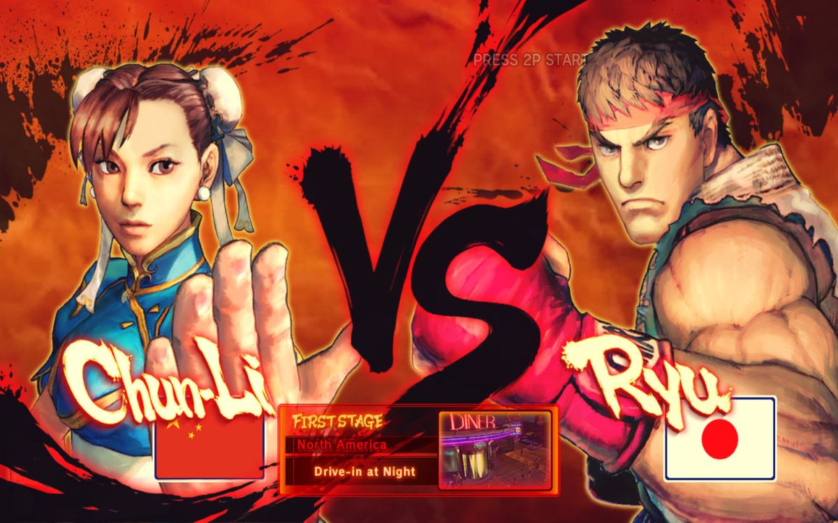 Street Fighter IV (Windows) screenshot: Chun-Li vs Ryu