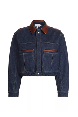 Frame Atelier Denim and Leather Bomber Jacket