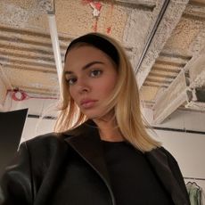 Kendall Jenner selfie with blonde hair