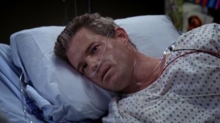 Sloan dying in a hospital bed on Grey's