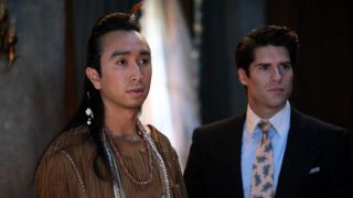 Pictured (L-R): Roman Zaragoza as Sasappis and Asher Grodman as Trevor.