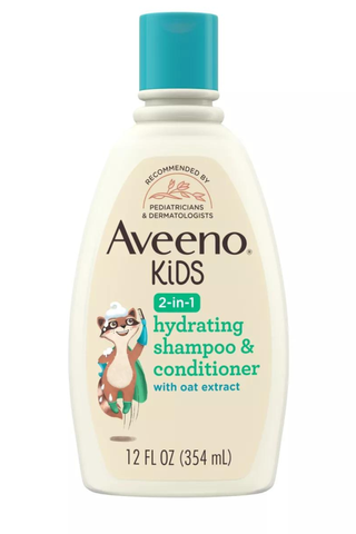 Aveeno Kids 2-in-1 Hydrating Shampoo & Conditioner on a white background