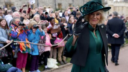 Queen Camilla at Easter service