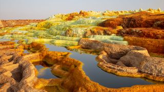 Hot springs in the Danakil Depression.