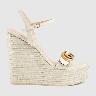 Women's Leather Platform Espadrille