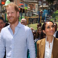 Prince Harry and Meghan, Duchess of Sussex, in Bogota, Colombia on August 16, 2024.