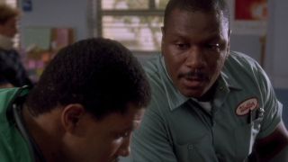 Ving Rhames looking serious in ER