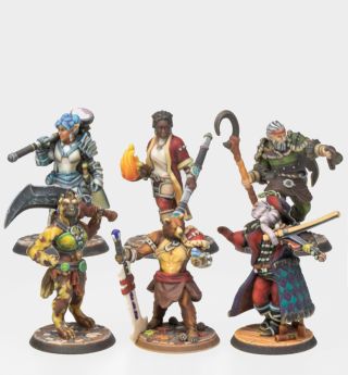 DnD Hero Forge miniatures on a plain background