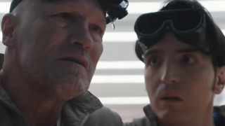 Michael Rooker and David Dastmalchian in The Belko Experiment