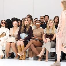 MILAN, ITALY - SEPTEMBER 17: Normani and Shailene Woodley attends Fendi fashion show during the Milan Womenswear Spring/Summer 2025 on September 17, 2024 in Milan, Italy. (Photo by Daniele Venturelli/WireImage)