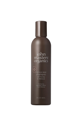 John Masters Intensive Repair Shampoo with Honey & Hibiscus on a white background