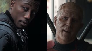 Wesley Snipes' Blade and Ryan Reynolds' Deadpool side by side