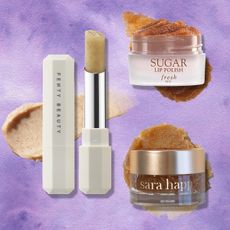 best lip scrubs on a purple background