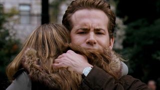 Abigail Breslin and Ryan Reynolds hugging in Definitely, Maybe.