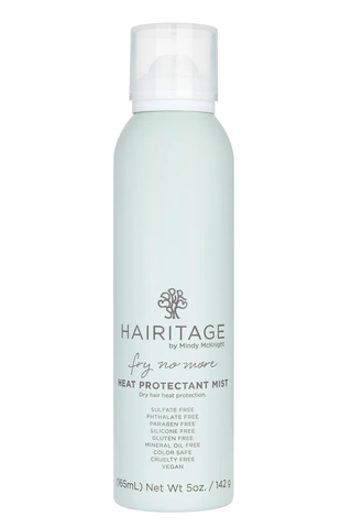 Hairitage Fry No More Heat Protectant Mist on a white background