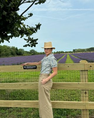 Jennifer Lopez wearing Ralph Lauren and Dior while in the Hamptons for the Fourth of July 2024