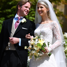 Lady Gabriella Windsor and Thomas Kingston leave after marrying in St George's Chapel on May 18, 2019 in Windsor, England.