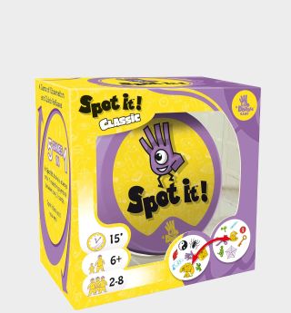 Spot It box on a plain background