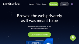 Website screenshot for Windscribe