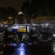 Queen Elizabeth II's Coffin Conveyed To Buckingham Palace