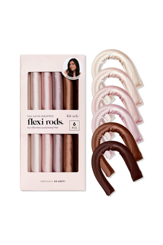 box of Kitsch flexi rods and loose flexi rods on a white background