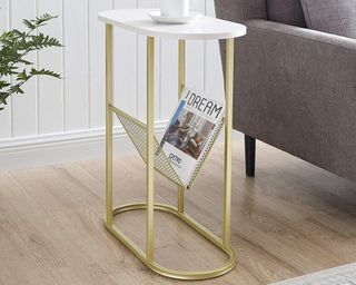 Best magazine racks: Image of Walker Edison side table with magazine rack