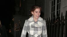 Princess Beatrice's cosy checked trench coat 