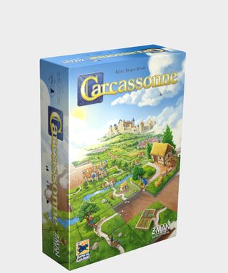 Carcassonne box on a plain background