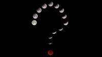 lunar eclipses are made up of several stages here they are arranged in a question mark shape.