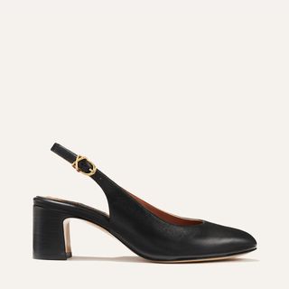 The Cluny Slingback - Black Nappa