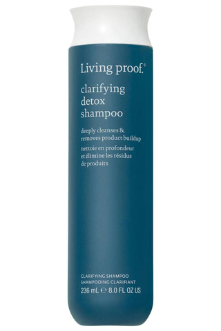 Living Proof Clarifying Detox Shampoo on a white background