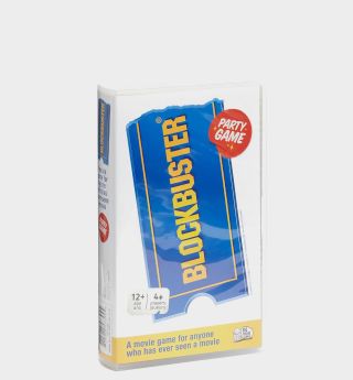 Blockbuster box on a plain background