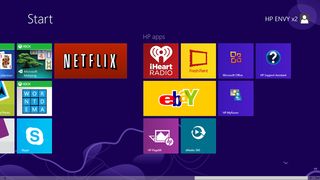 HP Envy x2 Start Screen