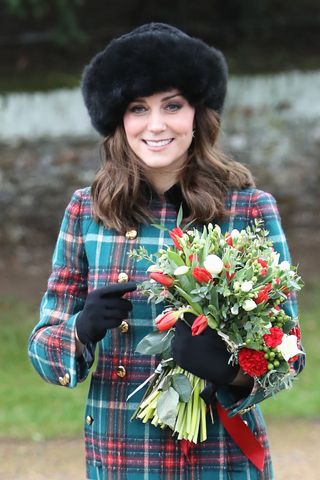 Kate Middleton in tartan print