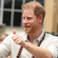 Prince Harry giving a thumbs up