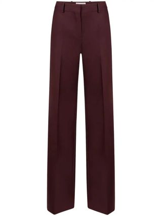 burgundy trouser pants from nina ricci