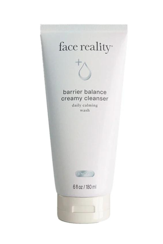 face reality barrier balance creamy cleanser on a white background