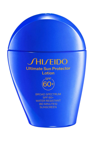 Shiseido Ultimate Sun Protector Lotion SPF 60+ on a white background