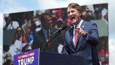 Virginia Gov. Glenn Youngkin speaks at a rally for Republican presidential candidate Donald Trump