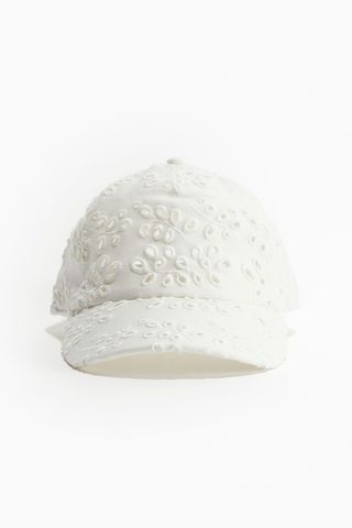 Cap With Eyelet Embroidery