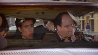 Jerry with a cut finger in The Bris episode of Seinfeld