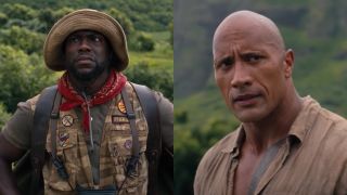 Kevin Hart and Dwayne Johnson in Jumanji: Welcome to the Jungle