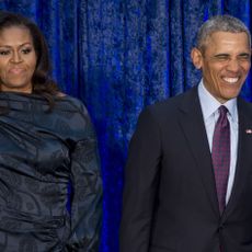 topshot former us president barack obama and former us first lady michelle obama attend the unveiling of their portraits at the smithsonians national portrait gallery in washington, dc, february 12, 2018 photo by saul loeb afp photo credit should read saul loebafp via getty images